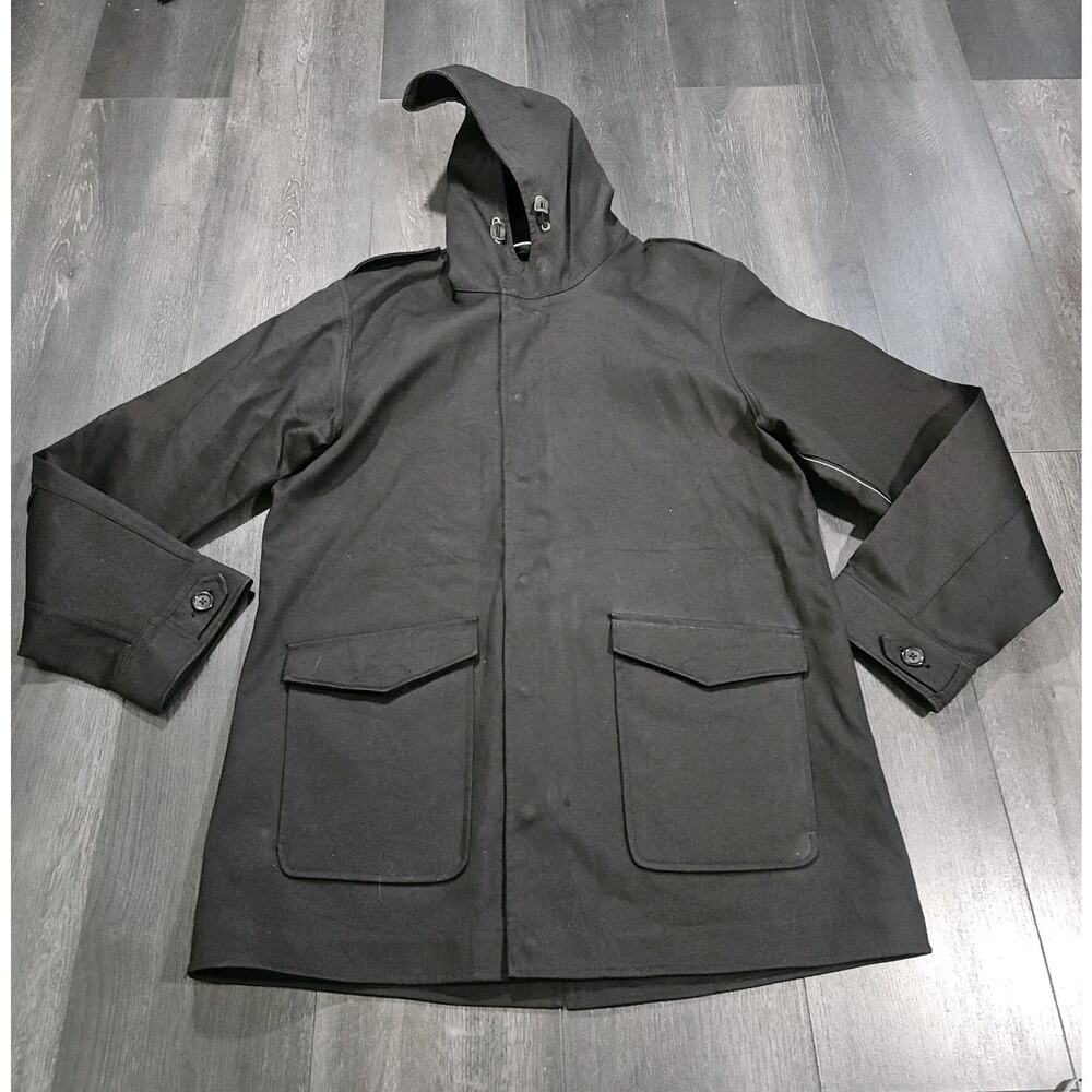 NWT Aether Stormy 2 Parka Jacket Women Sz 4 Jet Black Hooded Windproof Full Zip